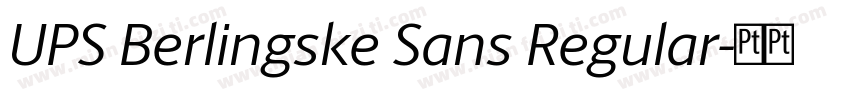 UPS Berlingske Sans Regular字体转换